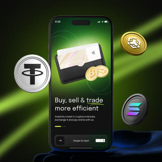 Interfaccia di trading Aperta Crescitura visualizzata su un dispositivo mobile